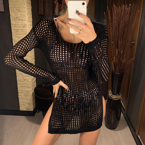 After Dark Mesh Cover Dress