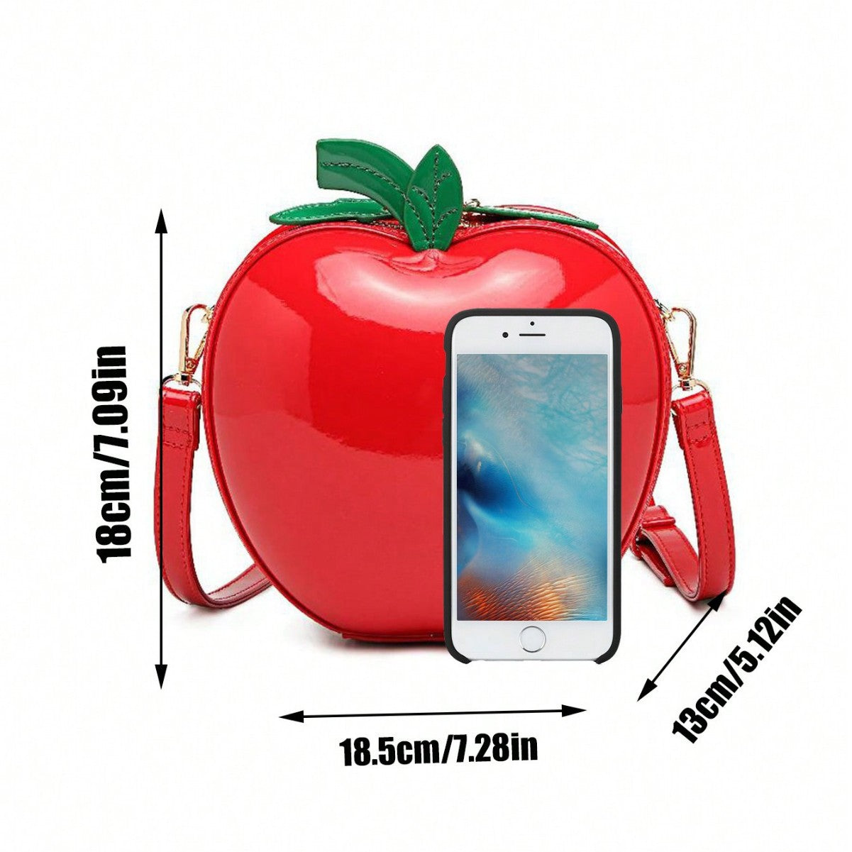 Creative-shaped Apple Lightweight Phone And Makeup Bag