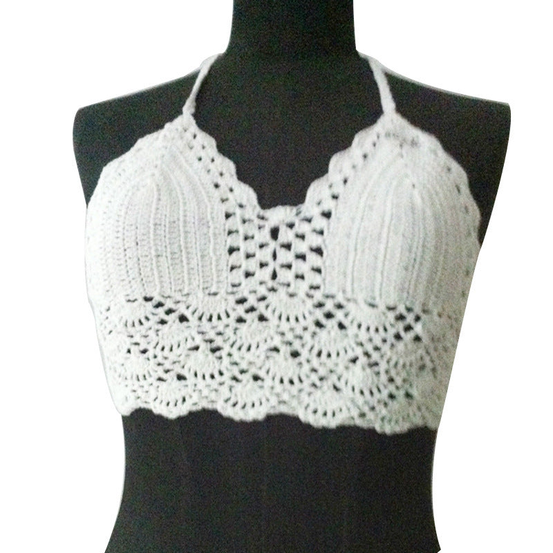 Bikini Women's Beach Underwear Casual Hand Crocheting Sling Top Ladies